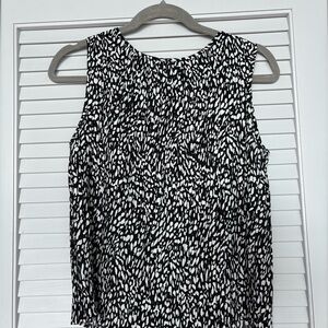 Black and White Patterned Blouse